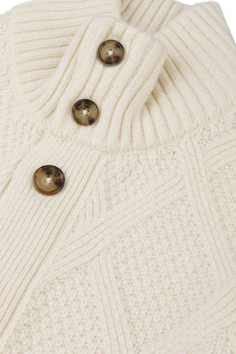 Cardigan da uomo Brooksfield in lana collo alto dettaglio