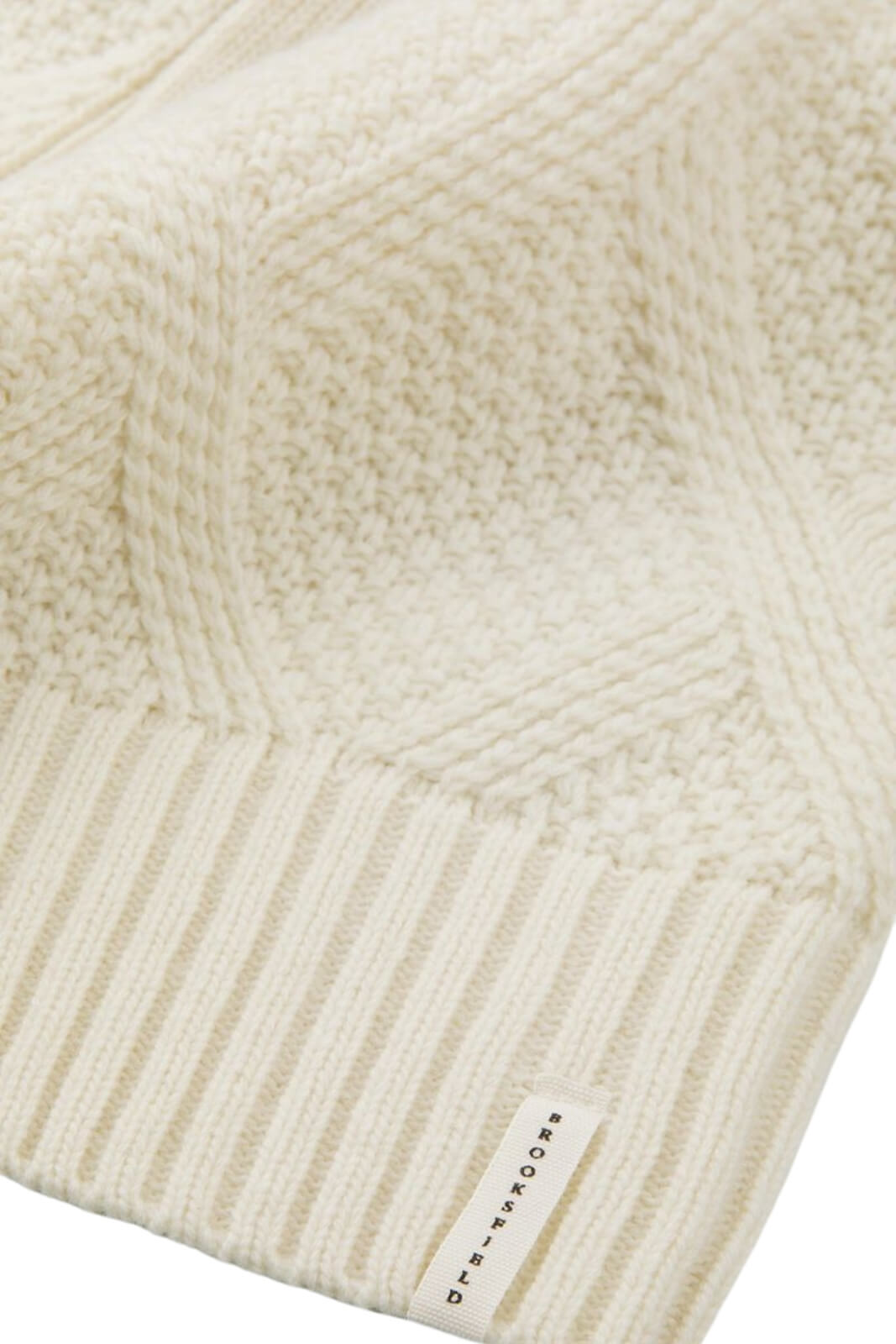 Cardigan da uomo Brooksfield in lana collo alto dettaglio 2