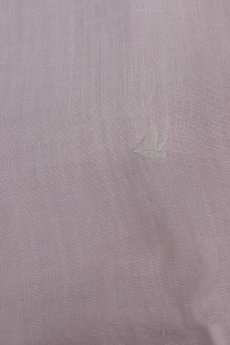 Camicia da uomo Brooksfield in lino a maniche lunghe con logo