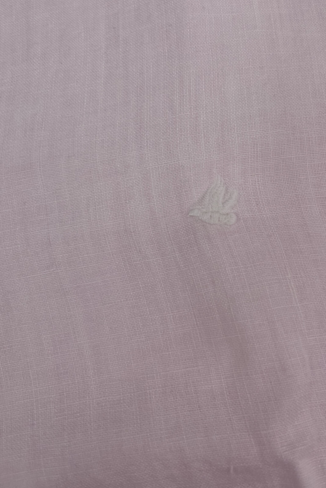 Camicia da uomo Brooksfield in lino a maniche lunghe con logo