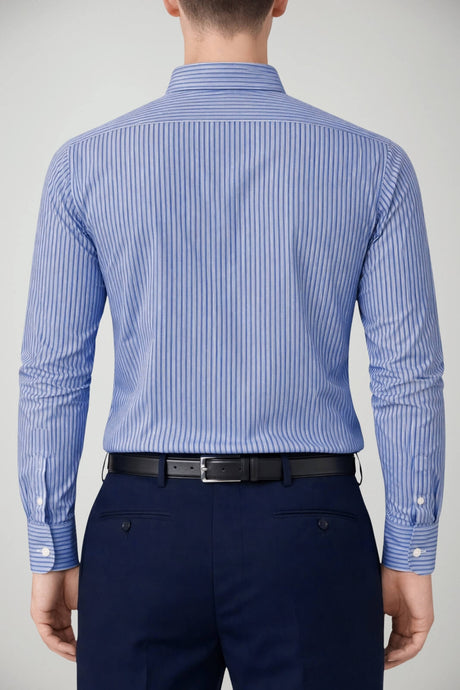 Camicia da uomo Brooksfield a righe con logo