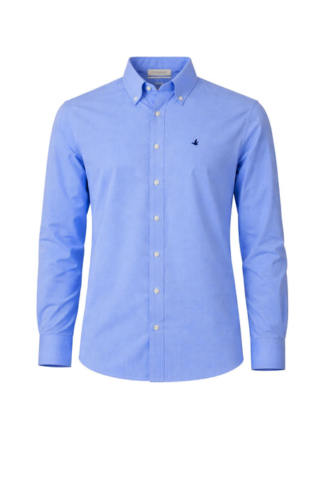 Camicia da uomo Brooksfield in cotone stretch con logo