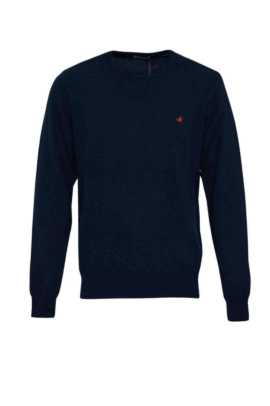 Maglia da uomo Brooksfield in lana a girocollo con logo fronte