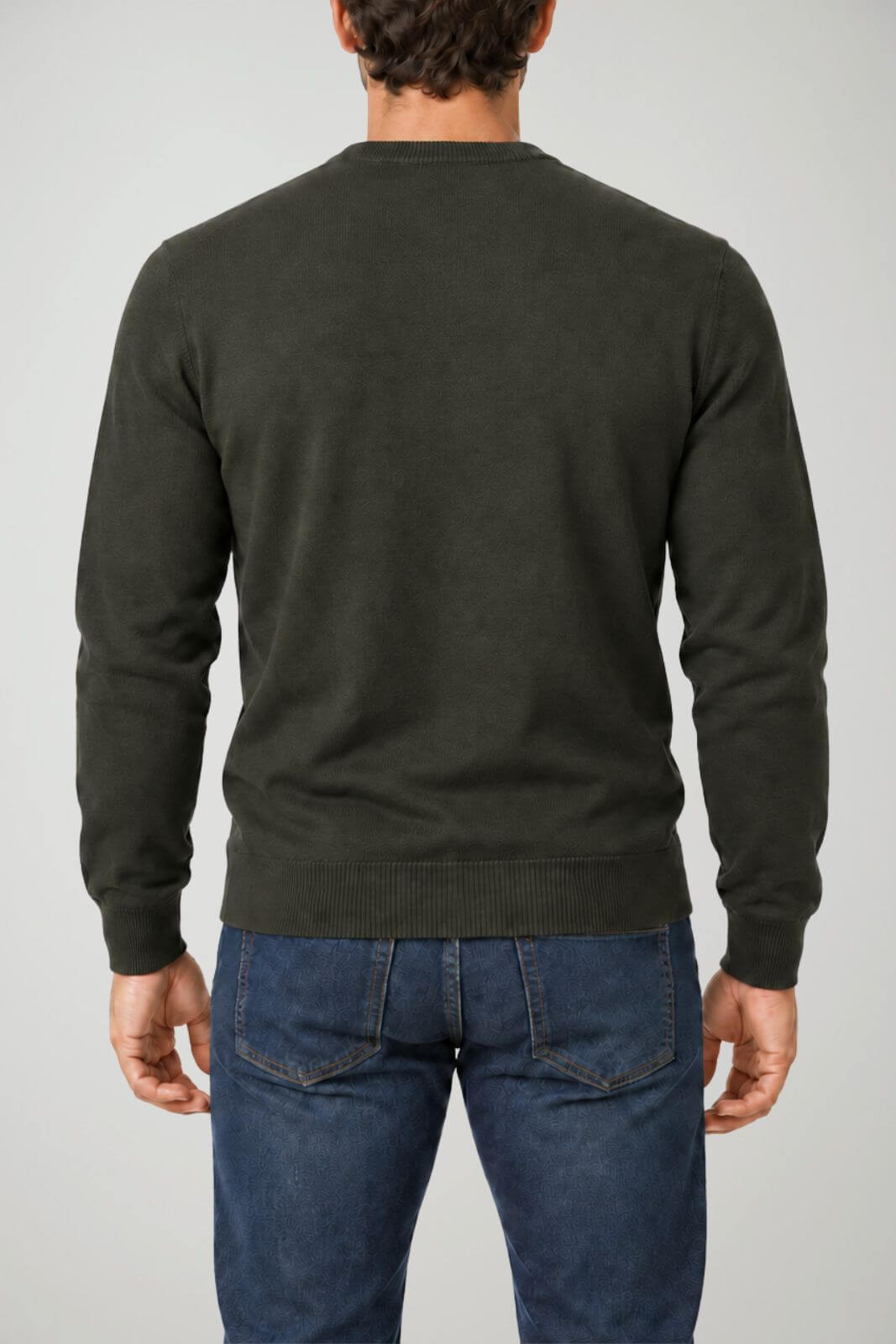 Brooksfield Maglia Uomo in lana / Oliva