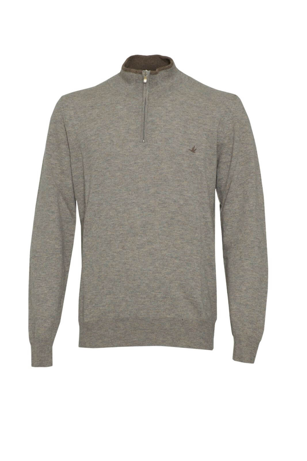 Cardigan mezza zip da uomo Brooksfield fronte