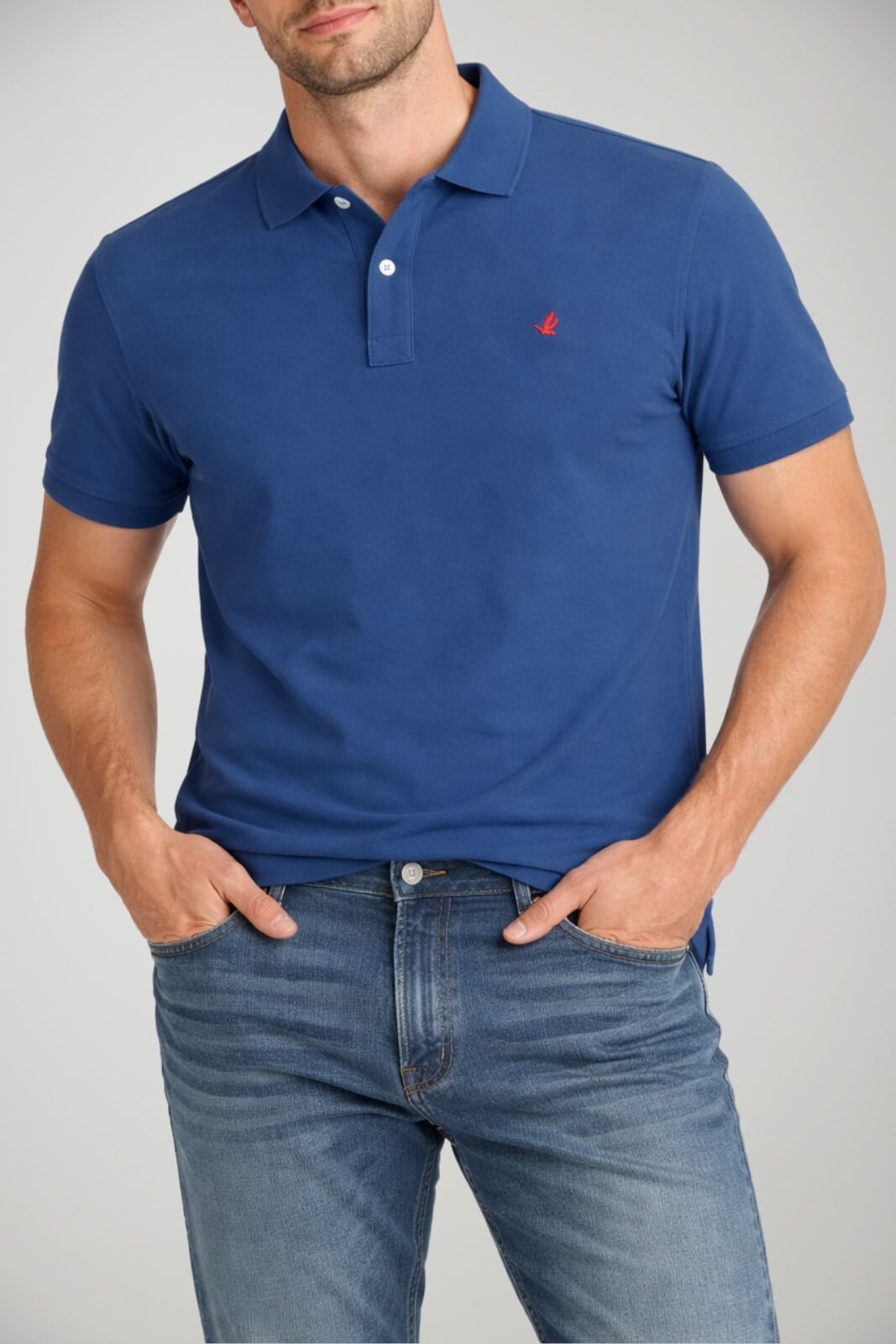 Polo da uomo Brooksfield in piquet a maniche corte con logo