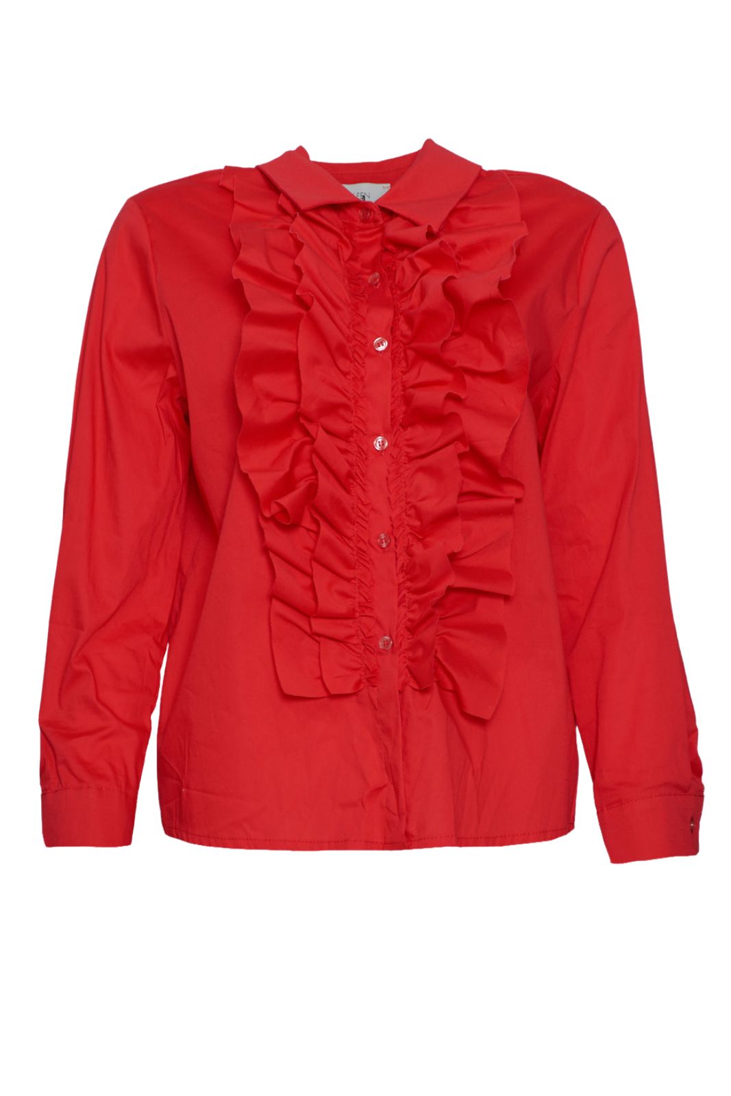 Camisa de mujer Joleen con volantes centrales