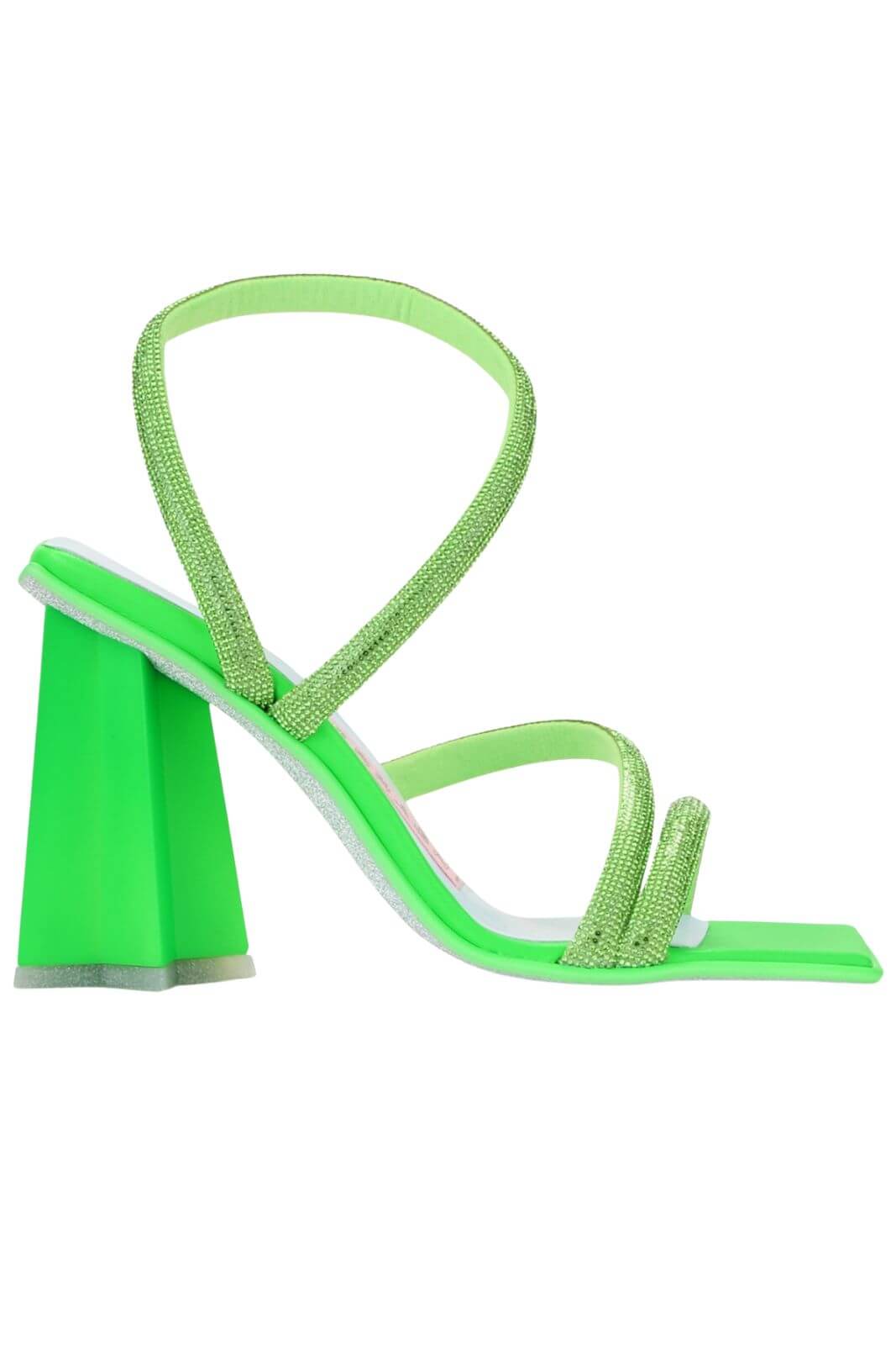 Chiara Ferragni Women's Sandal with Rhinestones and Geometric Heel