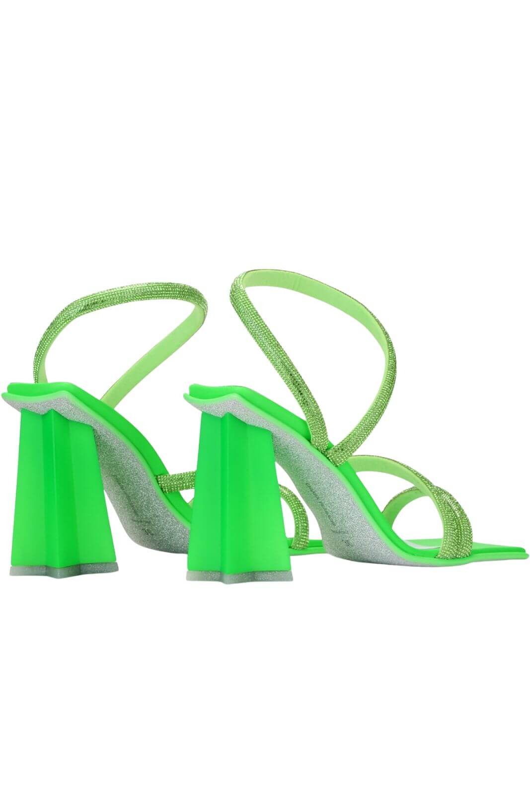 Chiara Ferragni Women's Sandal with Rhinestones and Geometric Heel