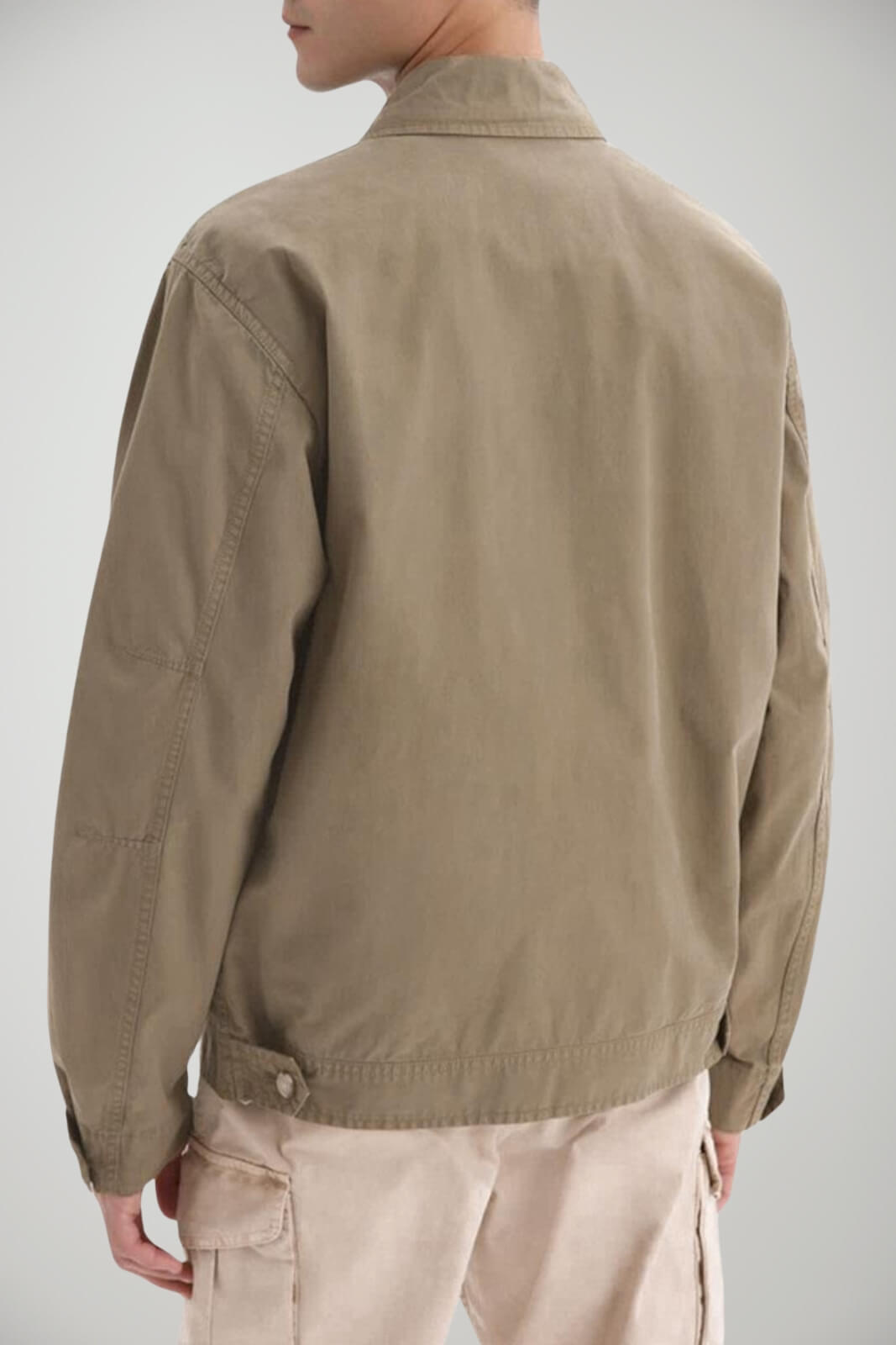 Woolrich Men's Bomber in GARMENT DYED jersey