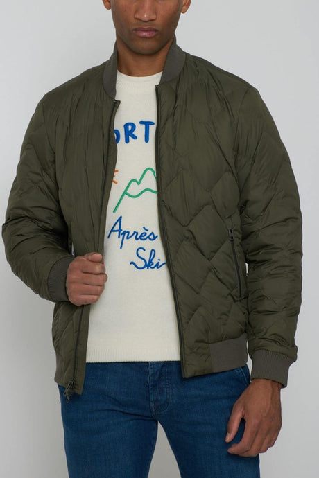 Woolrich men's down jacket Heritage Microfiber bomber model