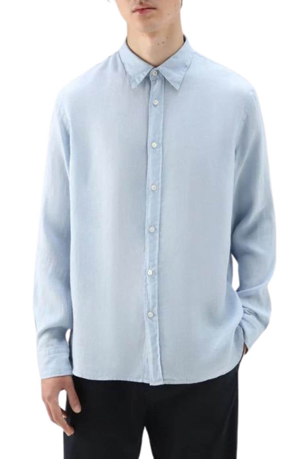 Woolrich men's shirt in pure linen