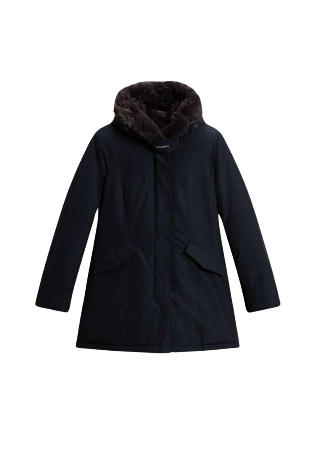 Parka Beaker de Woolrich para mujer en tela Ramar con piel sintética