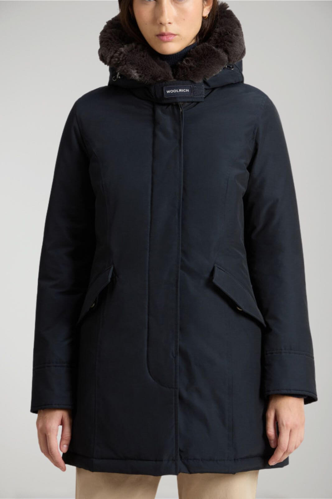 Woolrich women's parka Beaker Parka in Ramar Cloth with faux fur