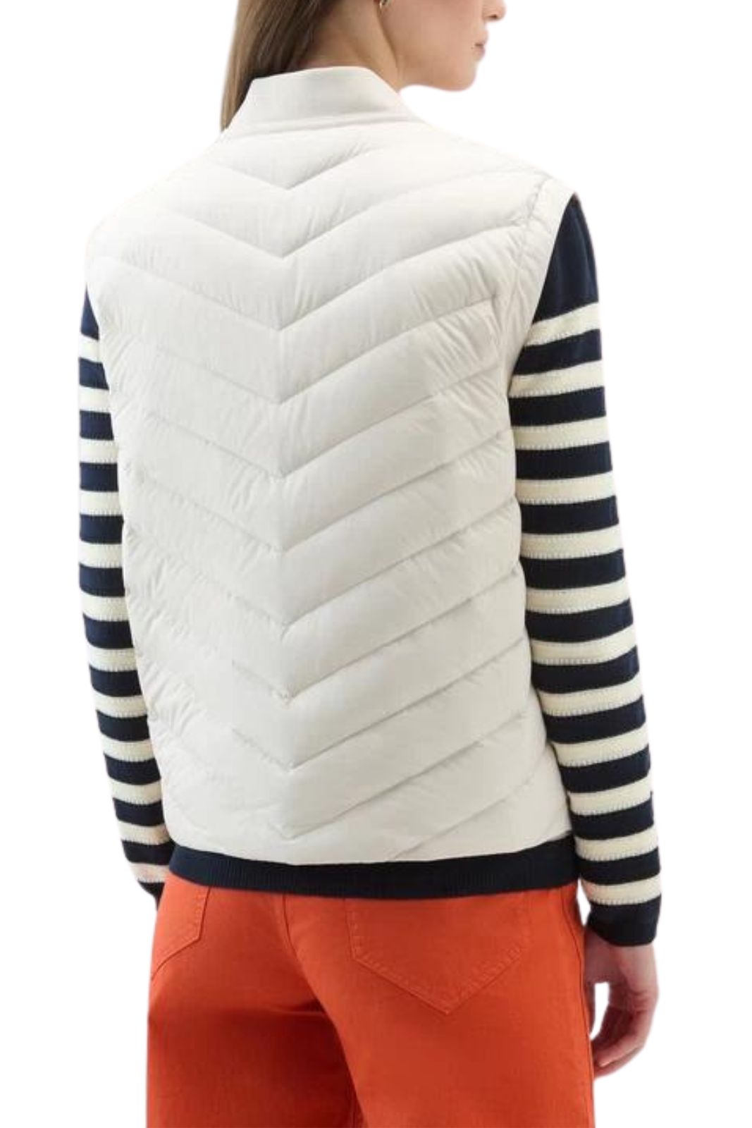 Woolrich women's microfiber vest with chevron quilting