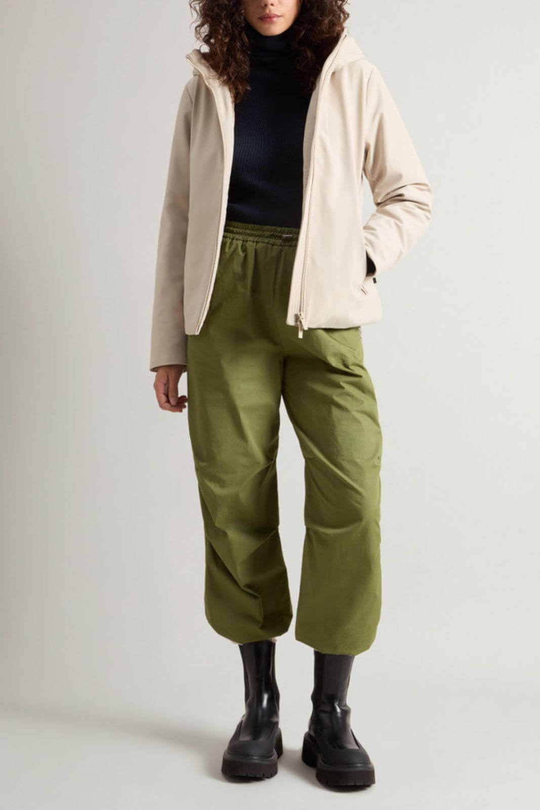 Woolrich giubbino donna Firth Parka corto in Tech Softshell