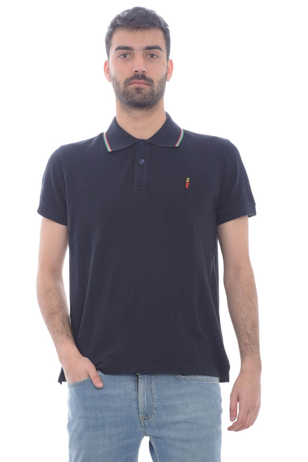 Posillipo Fishermen's Cooperative Men's Polo with Logo