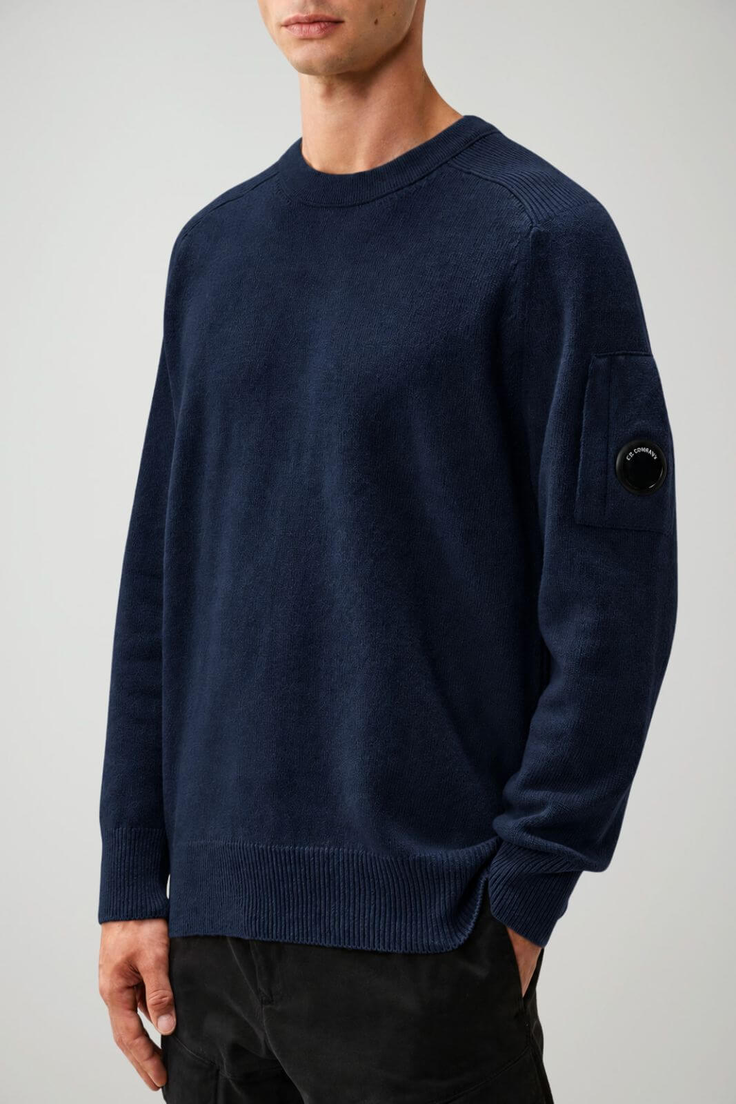 CP Company Maglia Uomo Lambswool Crewneck / Navy