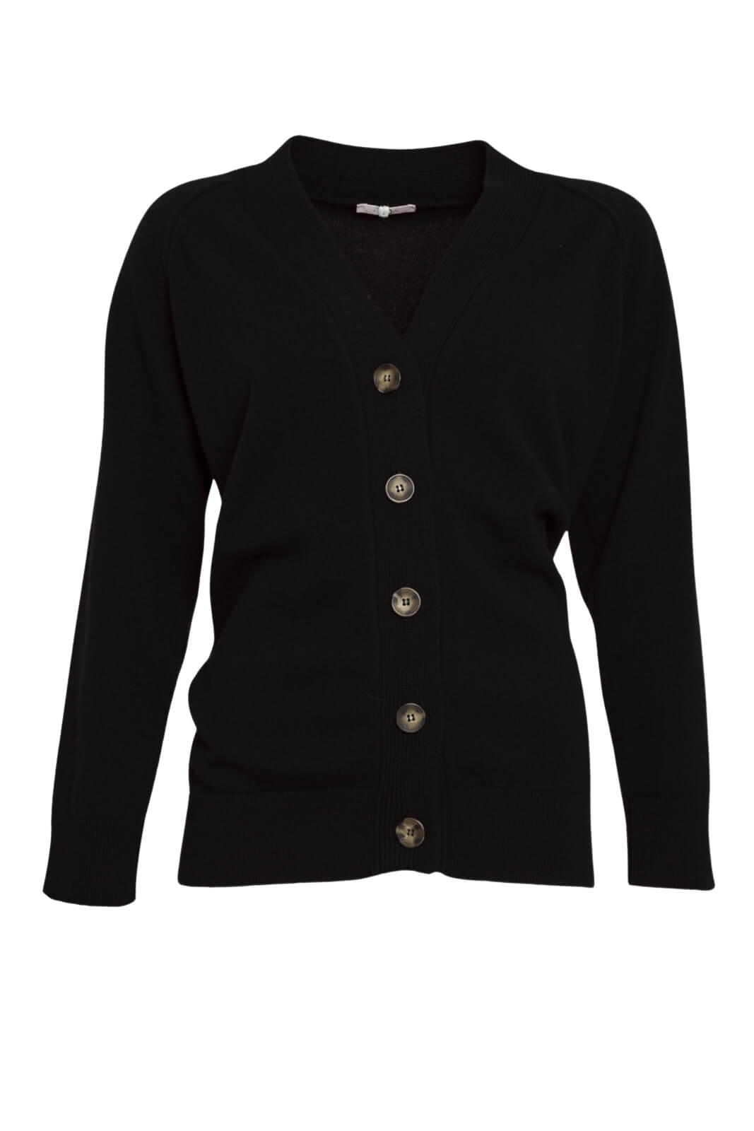 Cardigan da donna con bottoni fronte nero