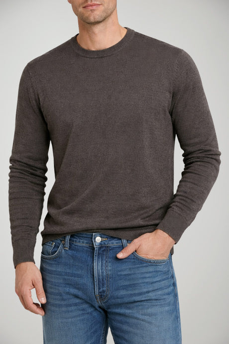 Maglia da uomo Cashmere Company in cotone a girocollo