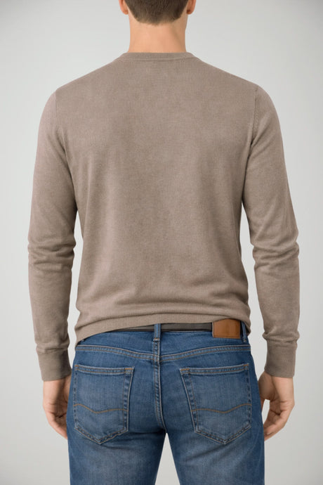 Maglia da uomo Cashmere Company in cotone a girocollo