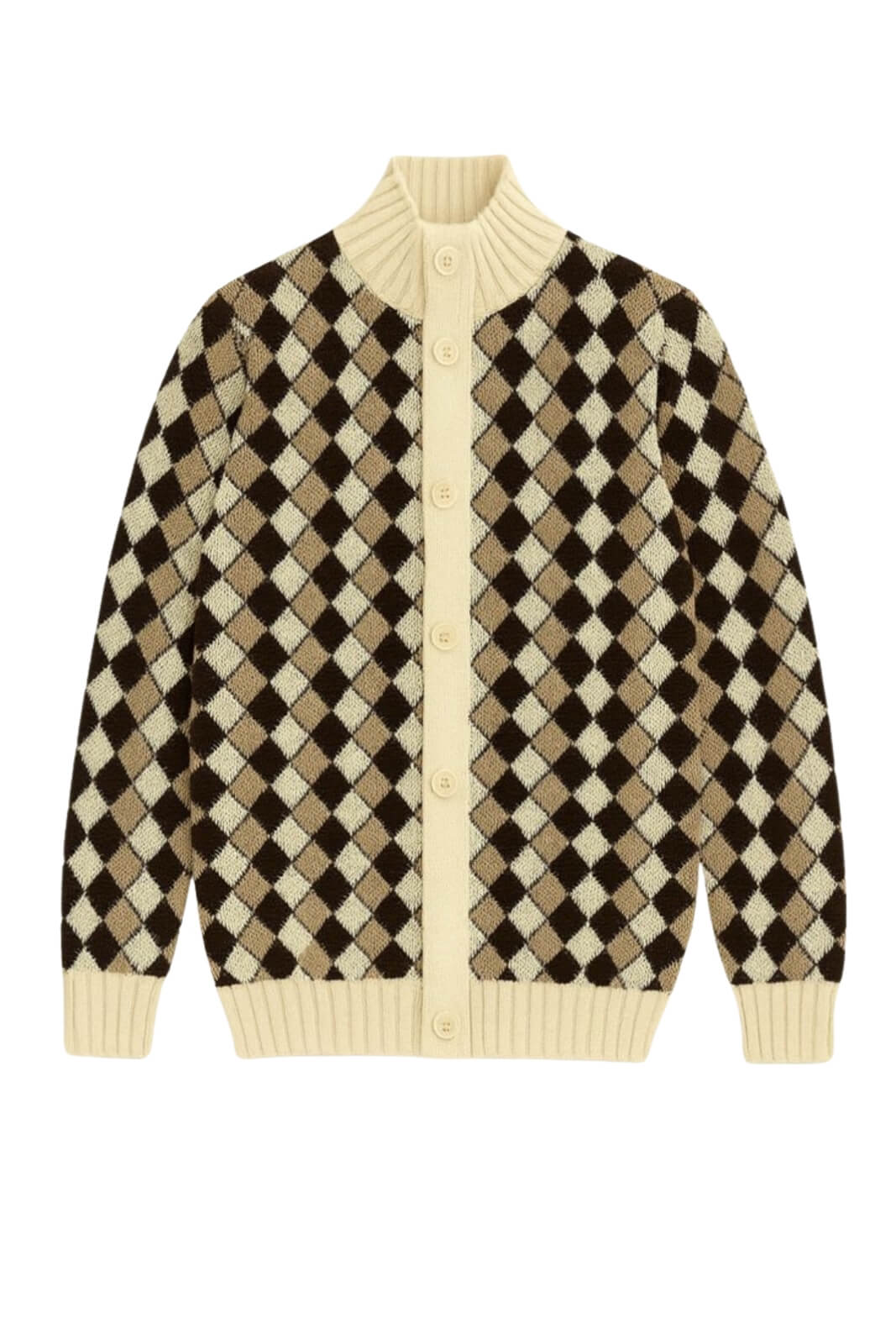 Cardigan da uomo Cashmere Company in lana a losanghe