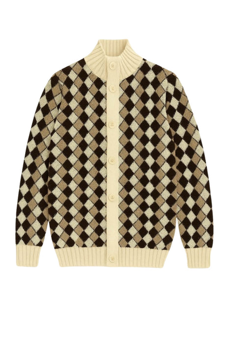 Cardigan da uomo Cashmere Company in lana a losanghe