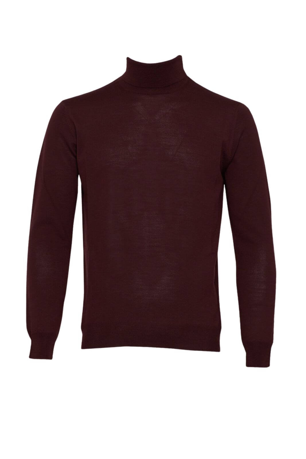 Dolcevita Cashmere e Company da uomo a tinta unita in lana merinos fronte