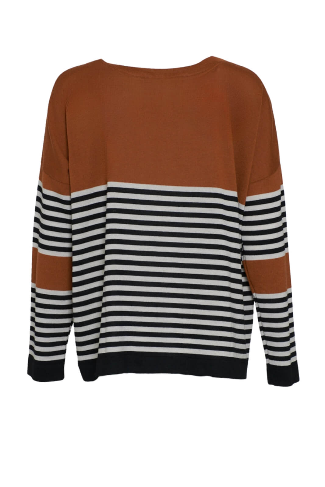 Maglia donna girocollo rigata retro