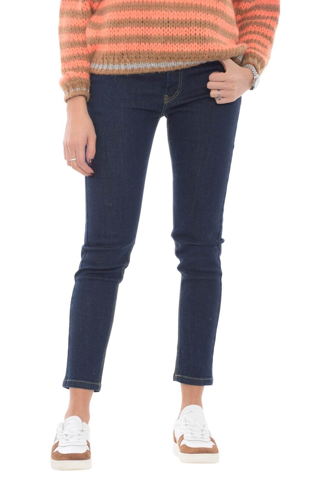 Alviero Martini Jeans Donna con dettaglio piping sul passante