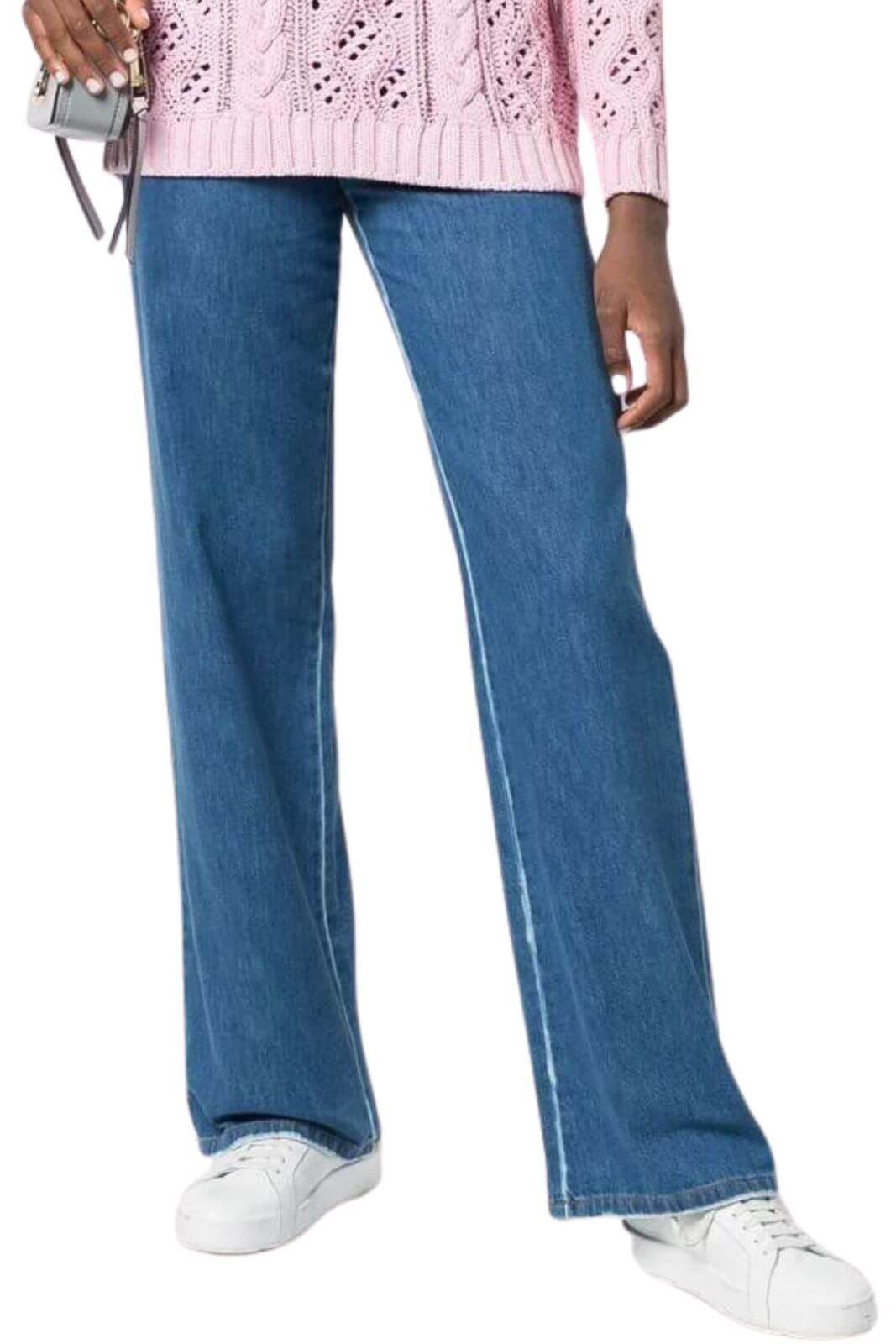 Ermanno Firenze Jeans Donna a gamba ampia
