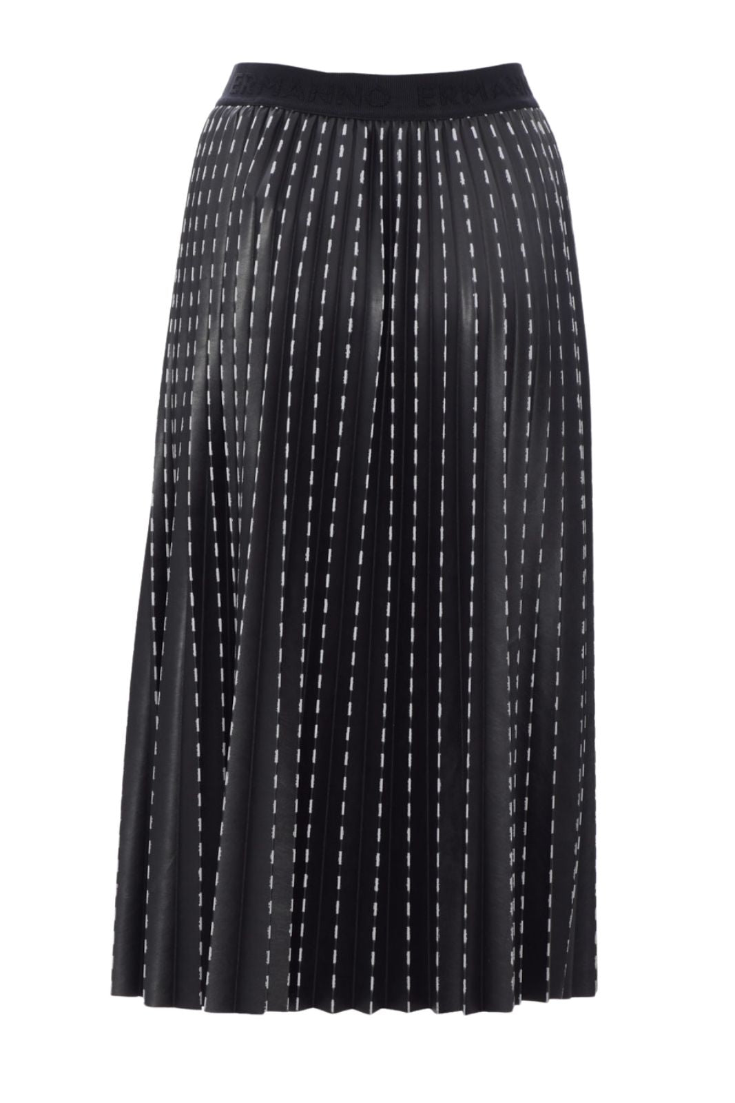 Ermanno Scervino Faux Leather Skirt with Logo Waistband
