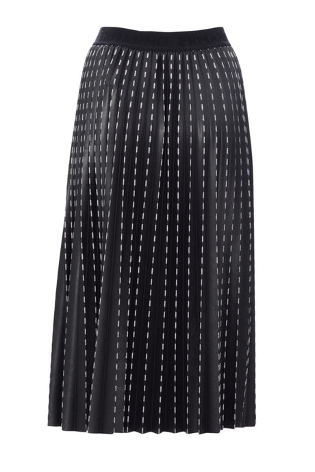 Falda de piel sintética con cinturilla con logotipo de Ermanno Scervino