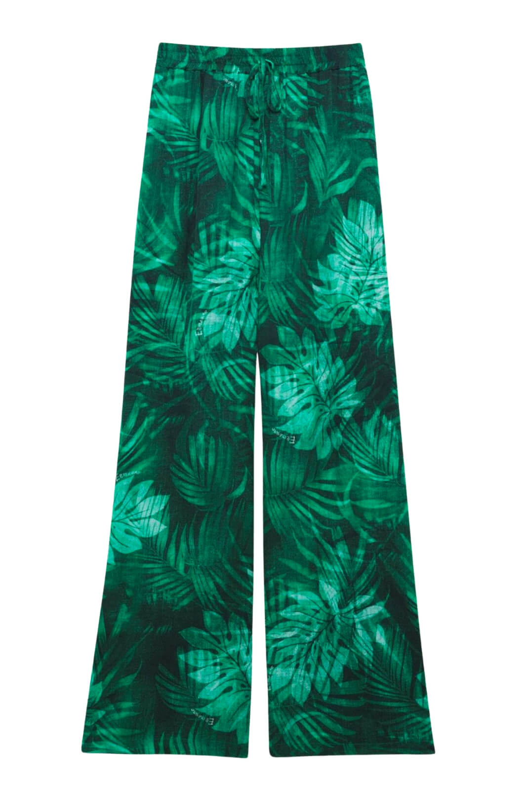 Ermanno Firenze Women's Trousers TROPICAL LEAVES