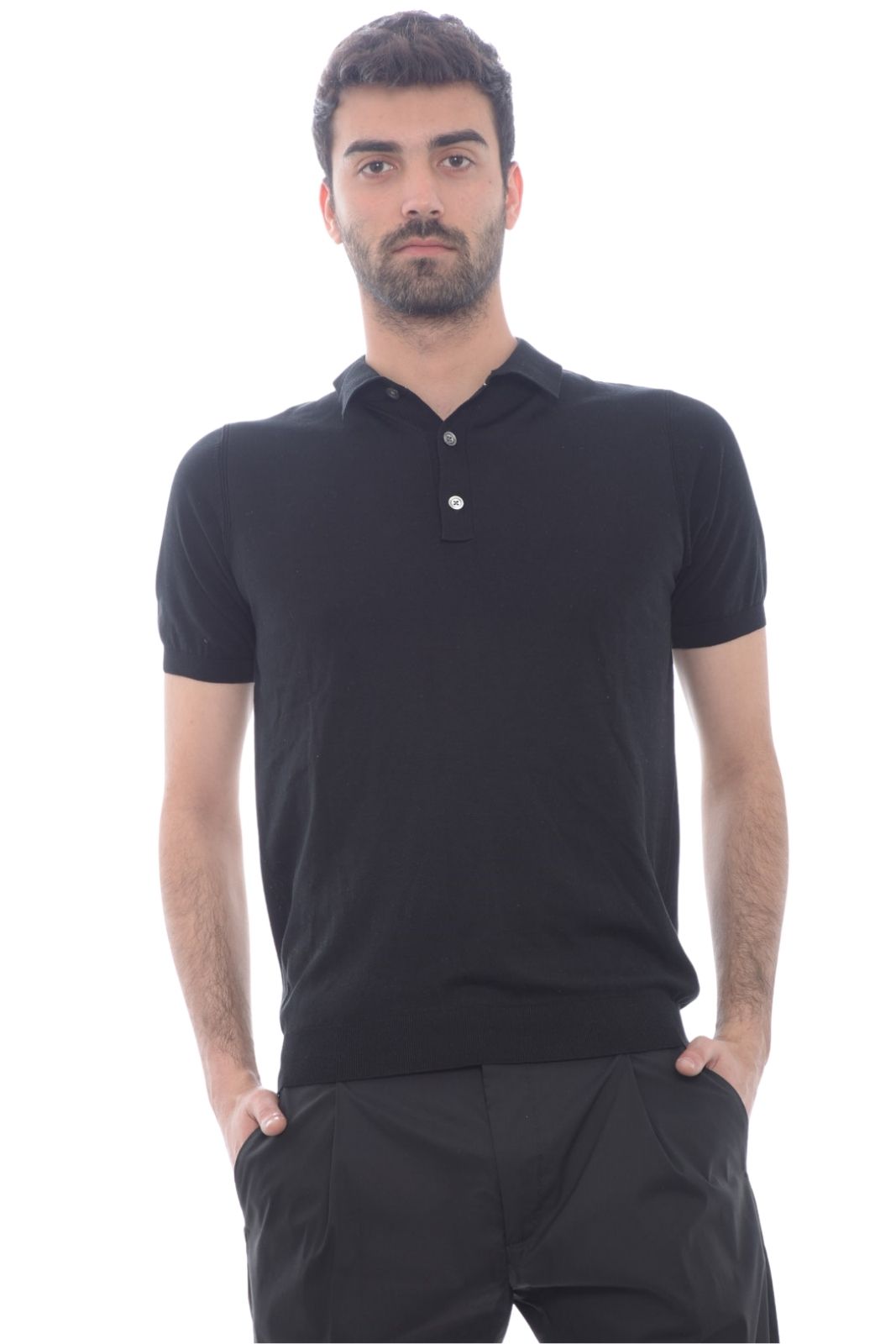 Polo de hombre Diktat con cierre de tres botones