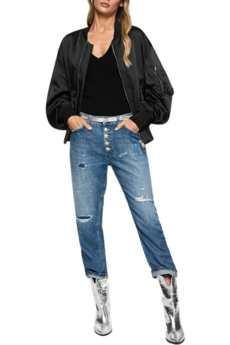 Dondup women's jeans Koons fixed denim jewel lyocell