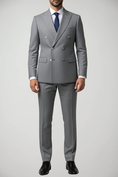 Abito da uomo Daniele Alessandrini doppiopetto in pied de poule