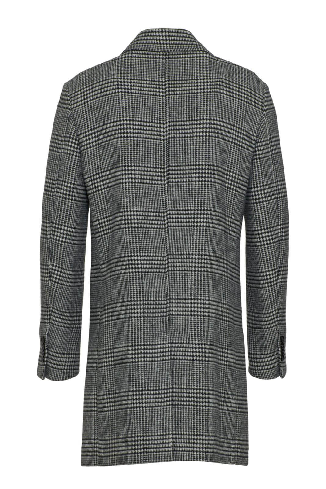 Cappotto lungo da uomo Daniele Alessandrini monopetto a quadri retro