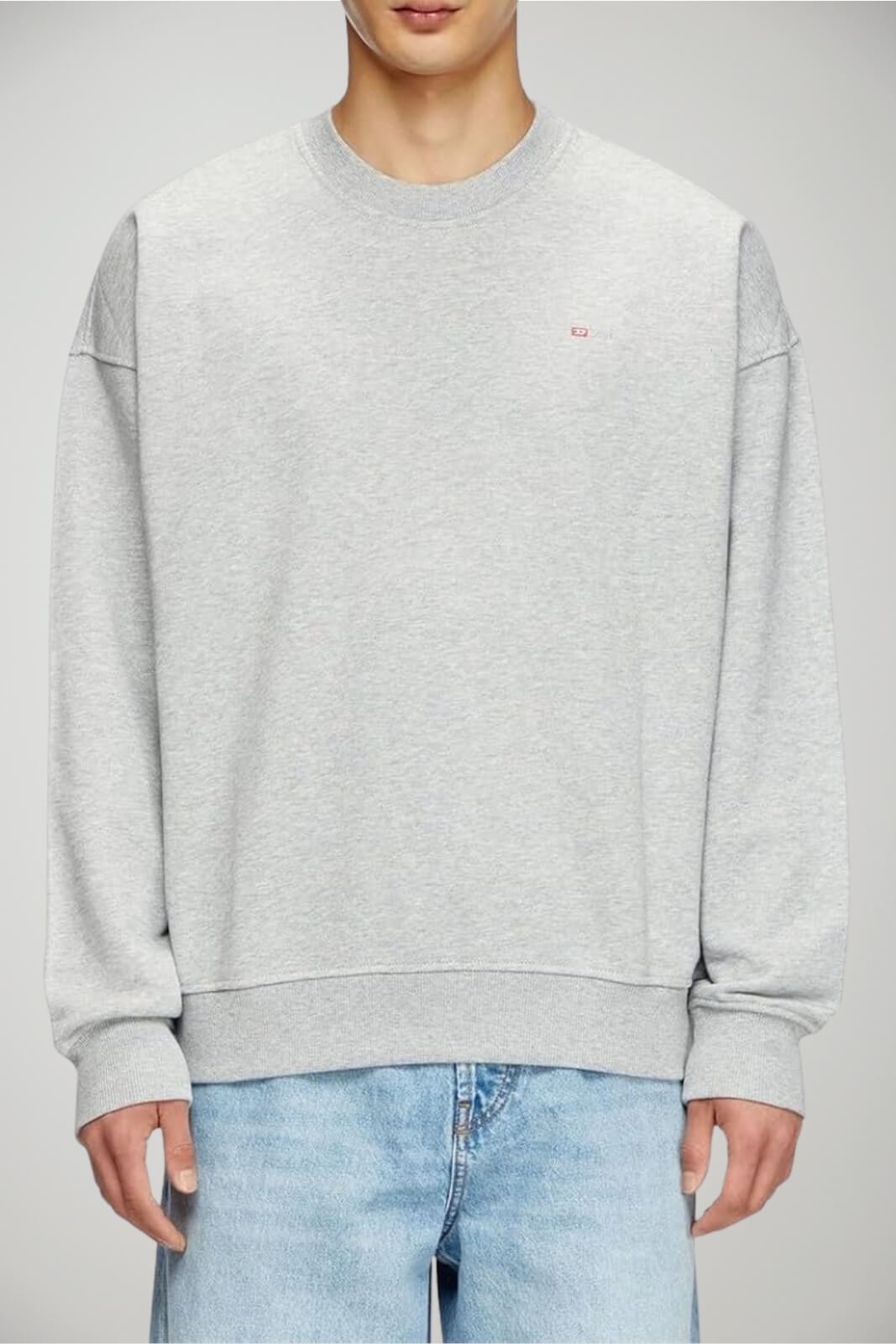 Felpa da uomo Diesel a girocollo con logo fronte 1