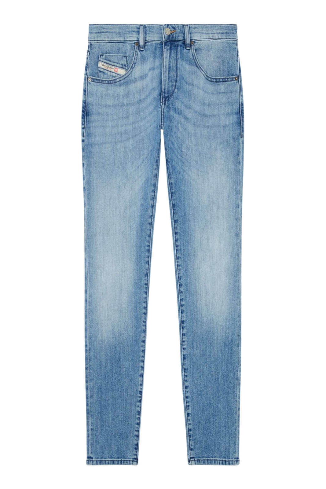 Jeans da uomo Diesel vestibilità slim lavaggio chiaro fronte