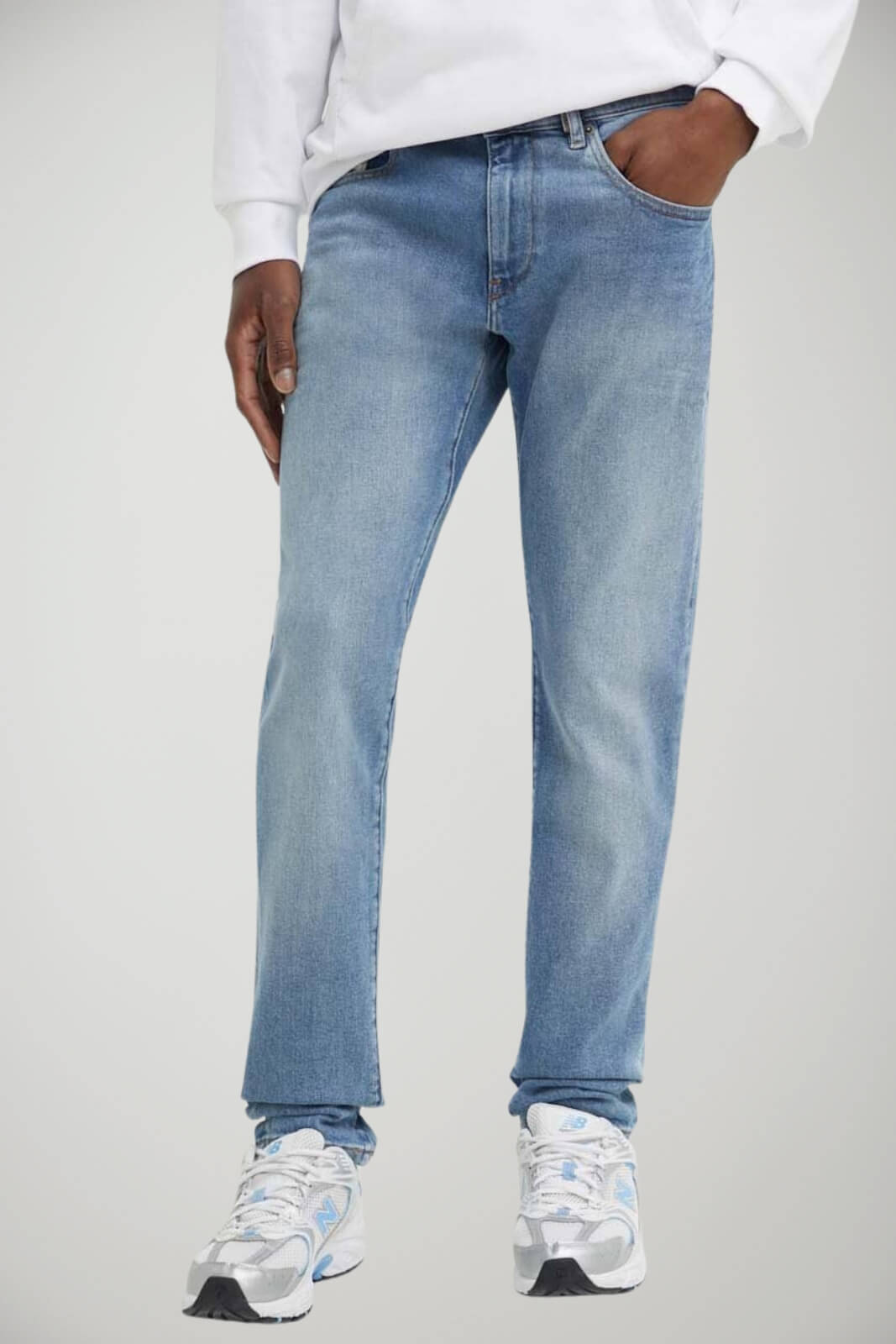 Jeans da uomo Diesel D-Strukt slim fit a cinque tasche fronte 1