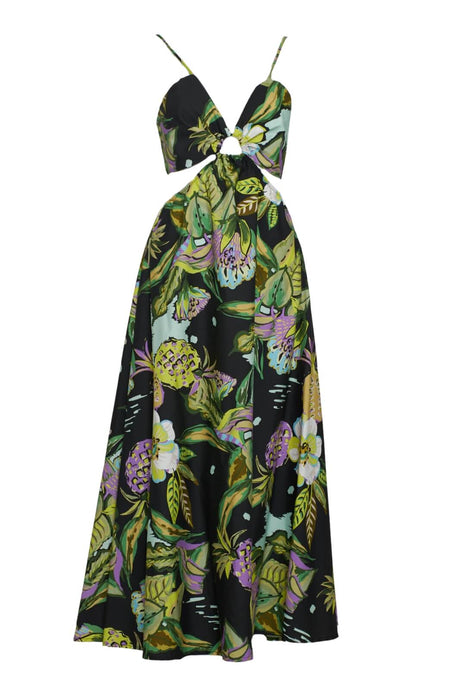 Dixie abito donna cut out floreale fronte