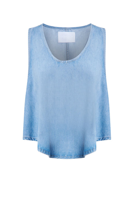 Canotta da donna Dondup smanicata in denim