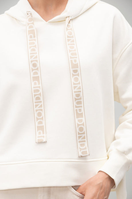 Felpa da donna over Dondup con cappuccio e coulisse dettaglio