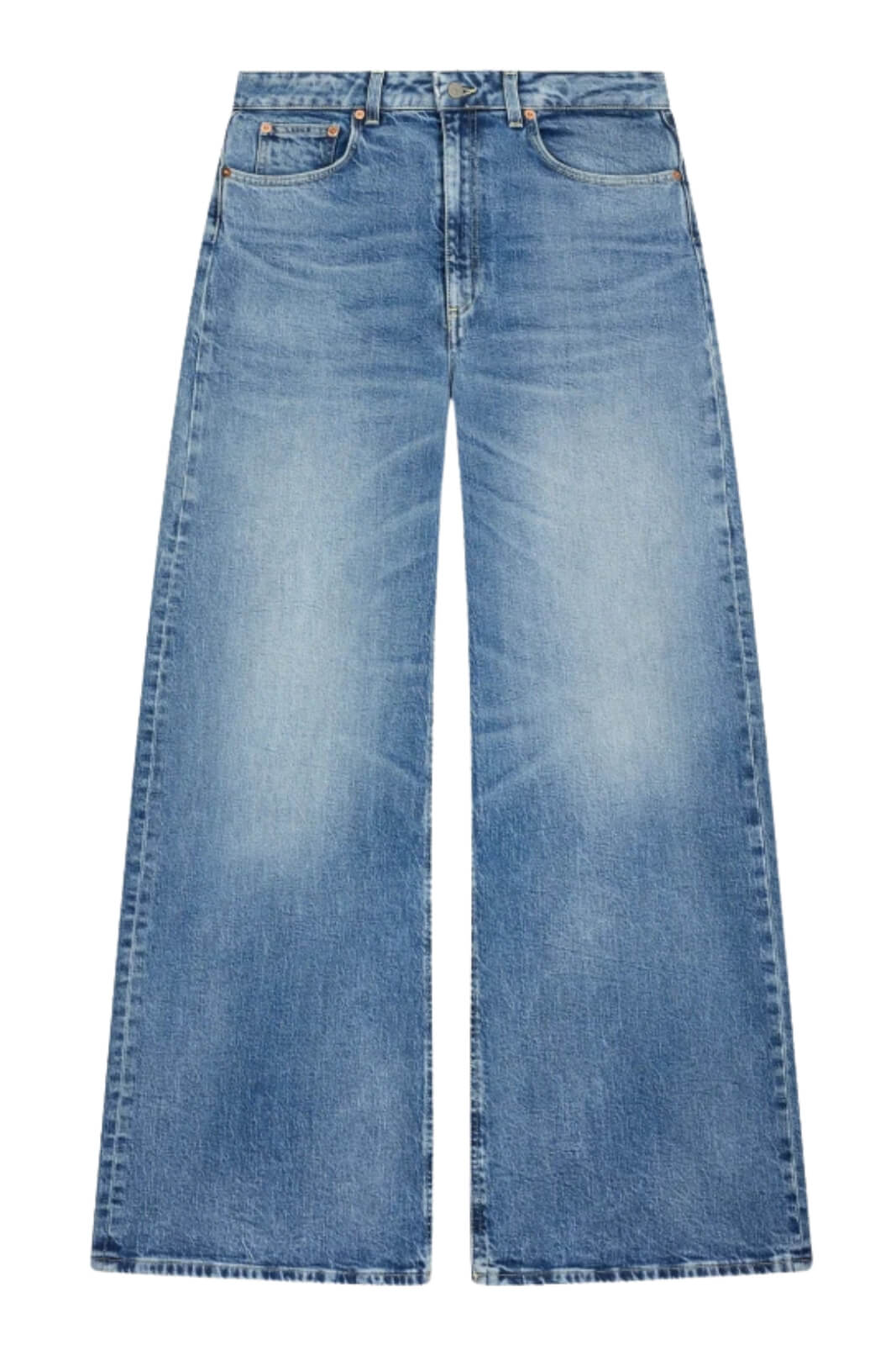 Jeans da donna Dondup a gamba ampia cinque tasche fronte