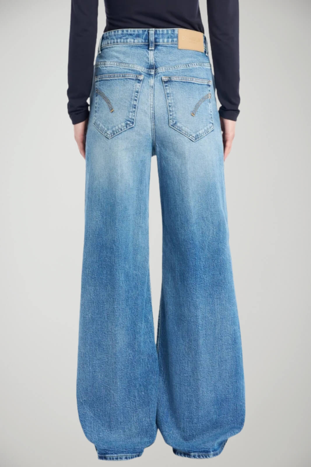 Jeans da donna Dondup a gamba ampia cinque tasche retro