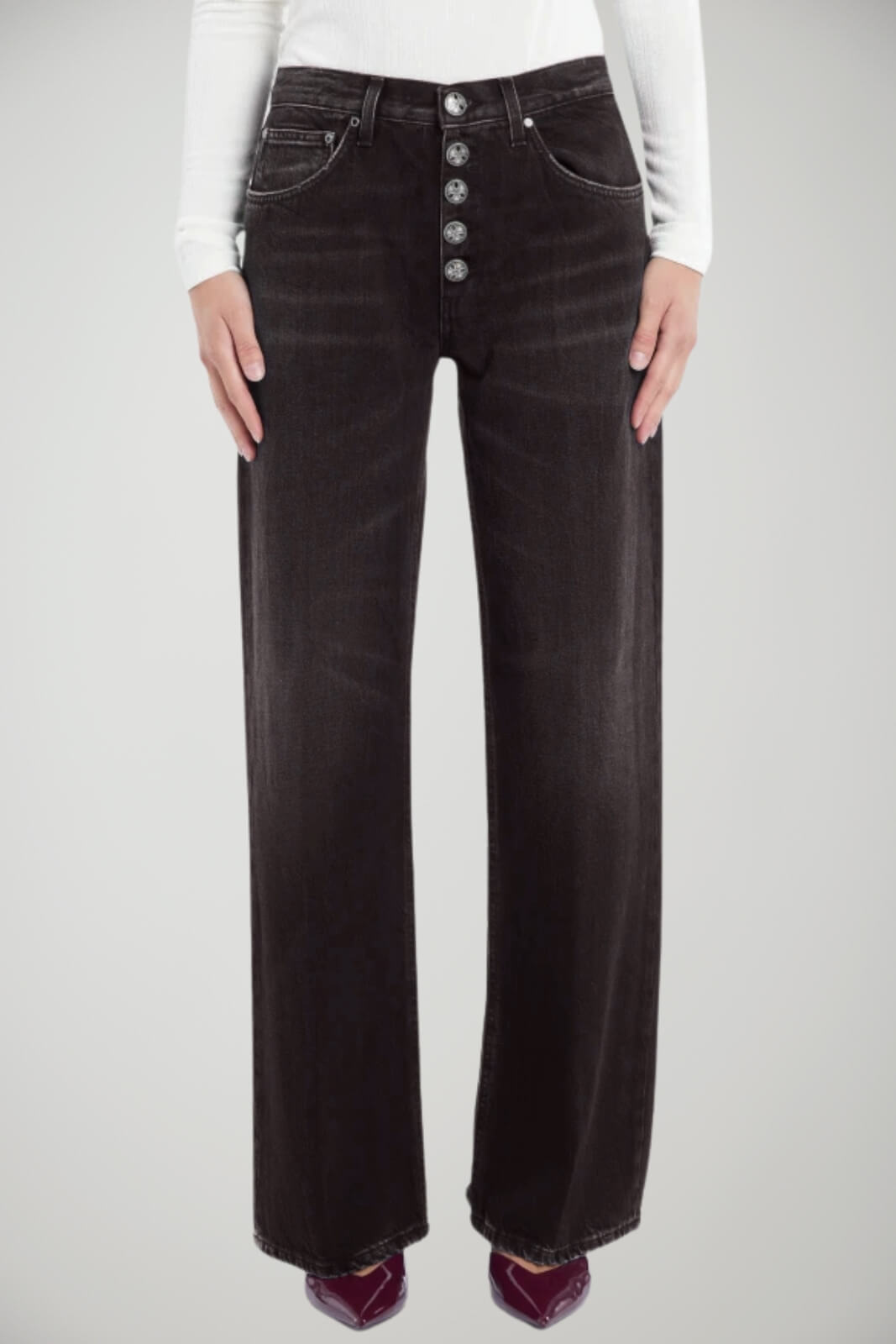 Jeans da donna Dondup Jacklyn loose fit fronte 1