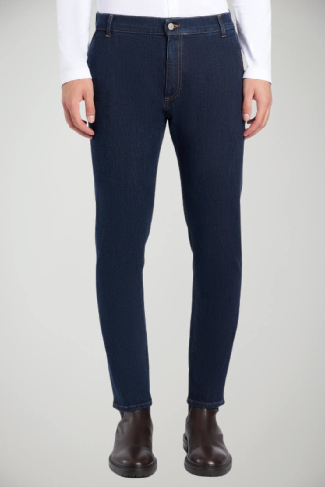Jeans da uomo Dondup Jeff in denim stretch fronte 1