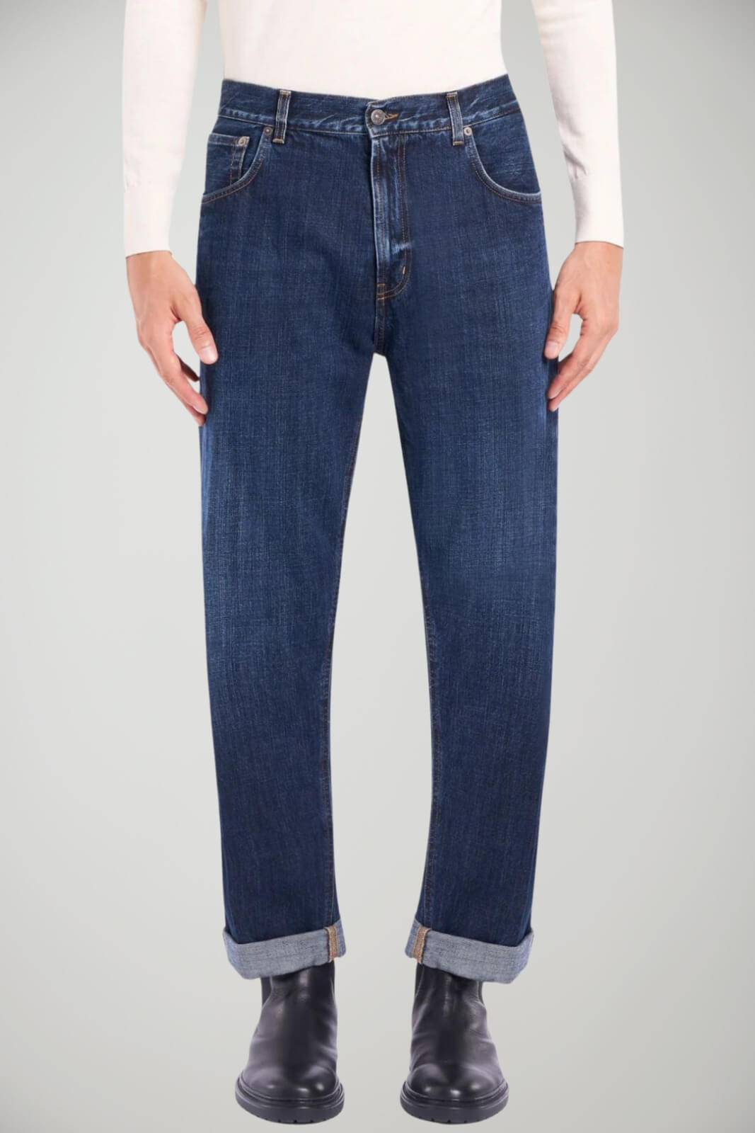 Jeans da uomo Dondup Ervin loose fit fronte 1