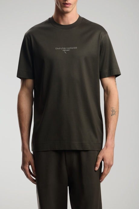 Emporio Armani T Shirt uomo con logo in rilievo